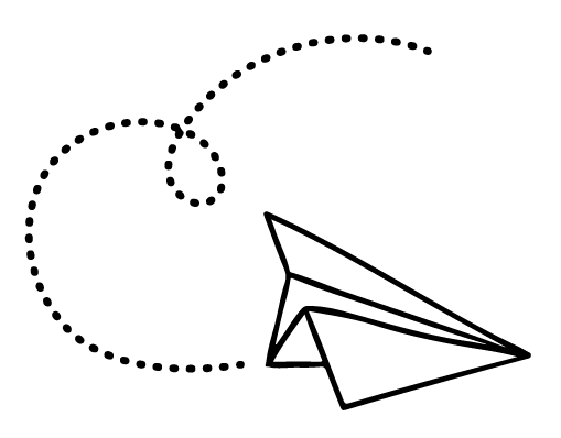Imagen de avión de papel descendiendo